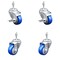 Service Caster 3 Inch SS Blue Polyurethane Swivel 3/8 Inch Threaded Stem Caster Brakes, 2PK SSTS20S314-PPUB-BLUE-TLB-381615-2-S2 - alternate 1